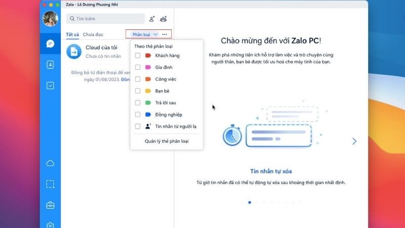 Phân loại thẻ cho các cuộc trò chuyện Phân loại thẻ cho các cuộc trò chuyện