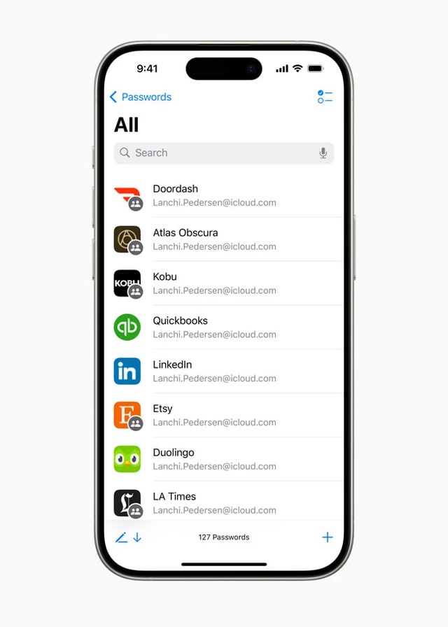 Ứng dụng Mật khẩu trên ios 18
